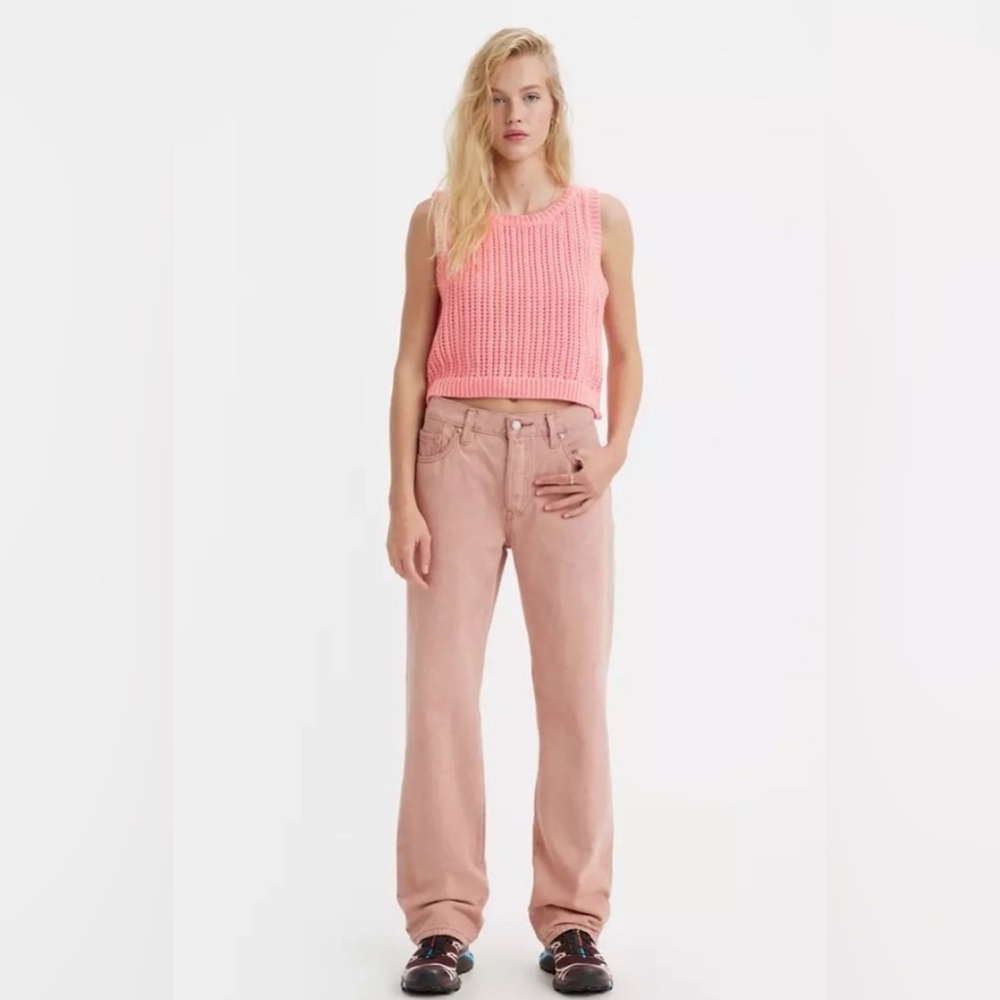 Levi’s 501 90’s straight leg jeans in safflower pink